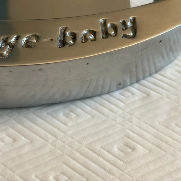 New! Rock-A-Bye Baby Chrome Heavy Baby Photo Frame 2.5 x 3.5” 1998 Keepsake - Picture 9 of 11